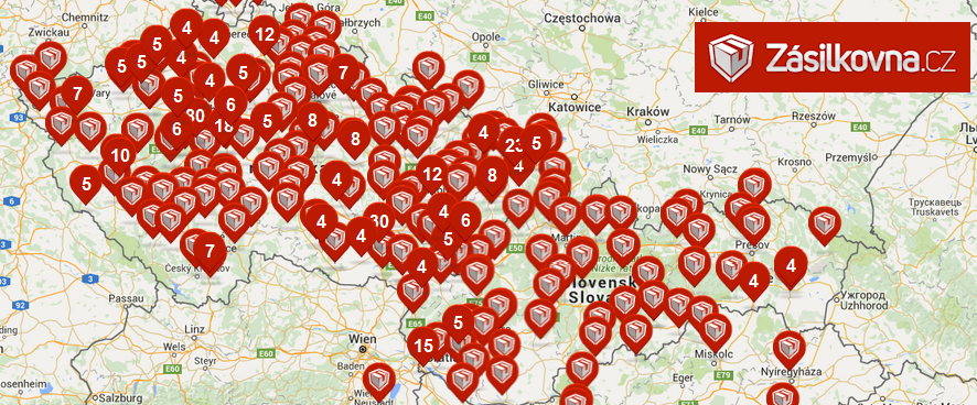 zasilkovna mapa